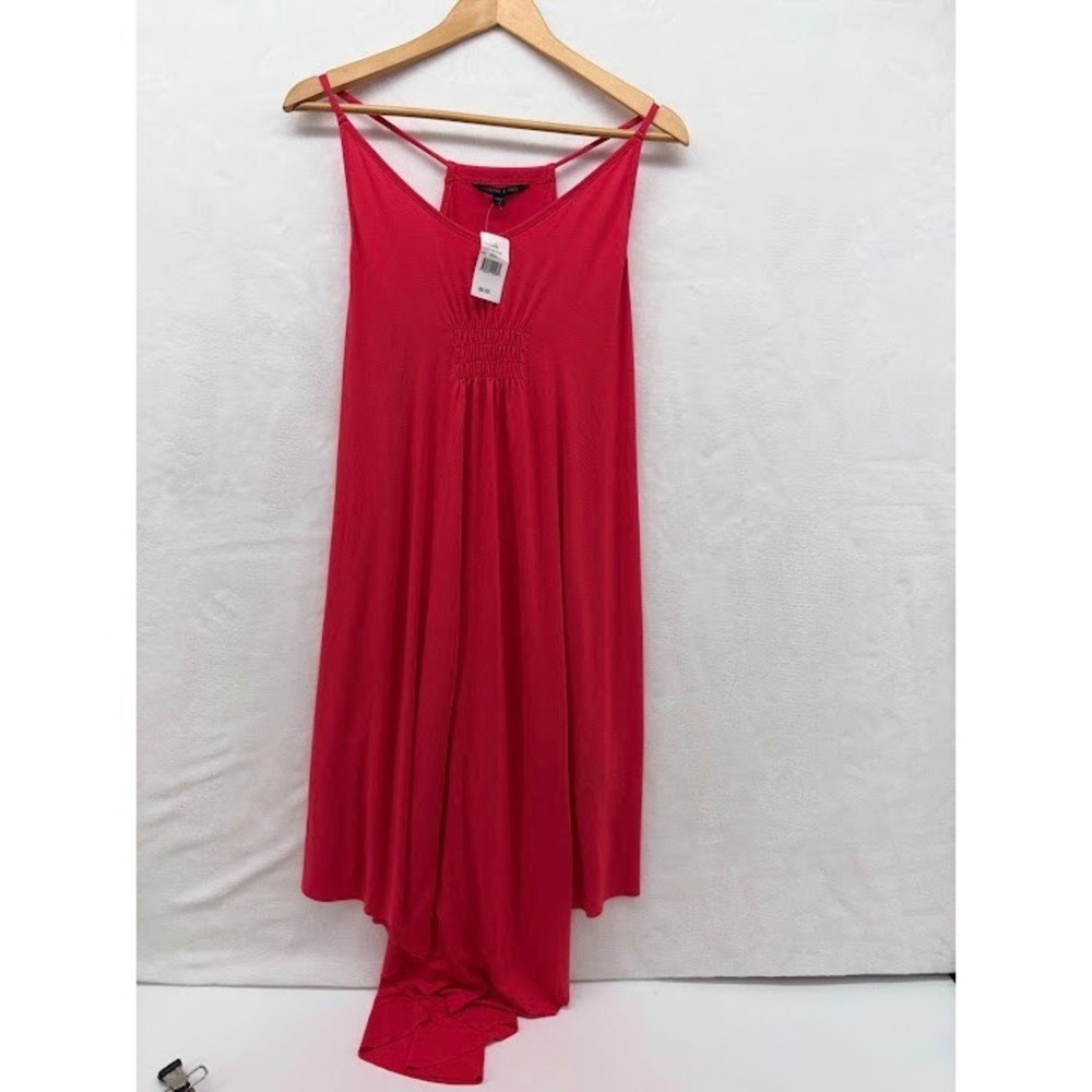 Felicity and Coco Luna Dress SZ Small Pink ‎ Racerback Knit Asymmetrical Hem NWT
